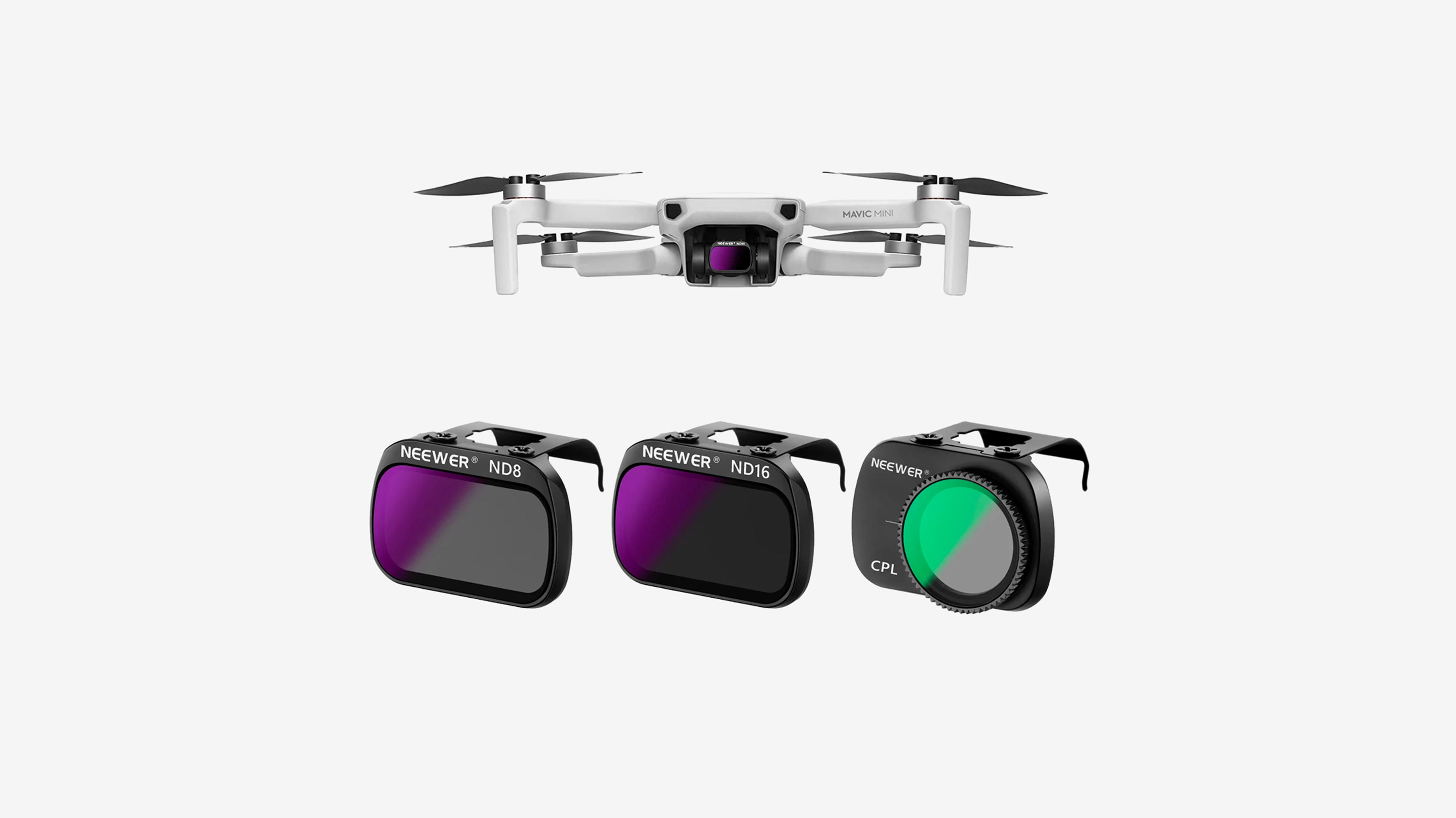 Des Filtres de Qualité pour Vos Captures Aériennes:NEEWER Lot de 3 filtres ND pour DJI Mavic