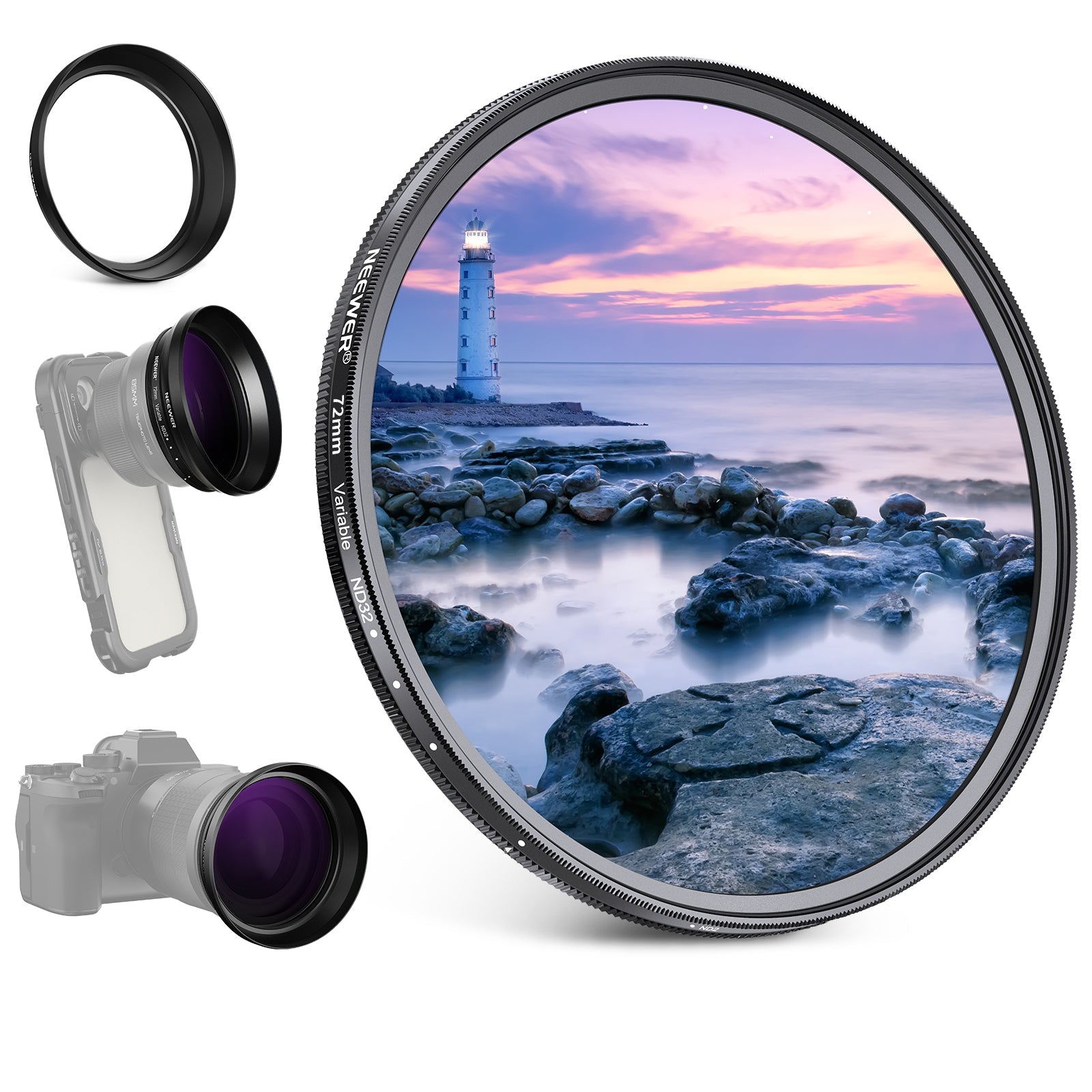 NEEWER 72mm Variable ND2-32 Filter