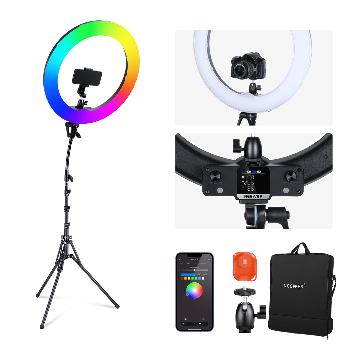 neewer 18 rgb ring light kit