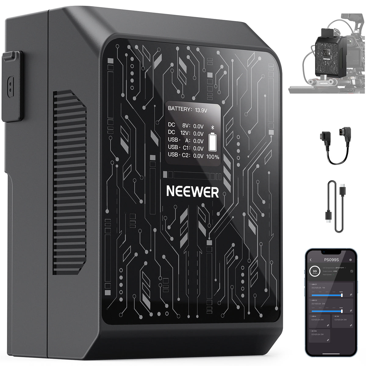Batería De Montaje En V Neewer Mini Ps050e 3450 Mah 50 Wh 14,54 V Batería De Montaje En V Neewer Mini Ps050e 3450 Mah 50 Wh 14,54 V