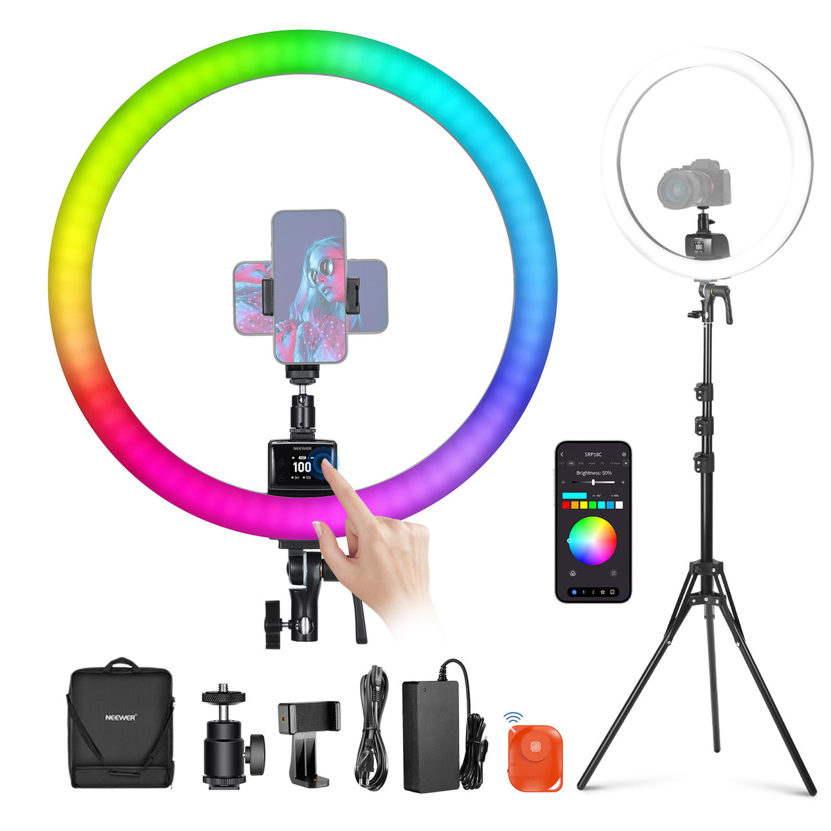 NEEWER SRP18C Ring Light Kit LED RGB - NEEWER