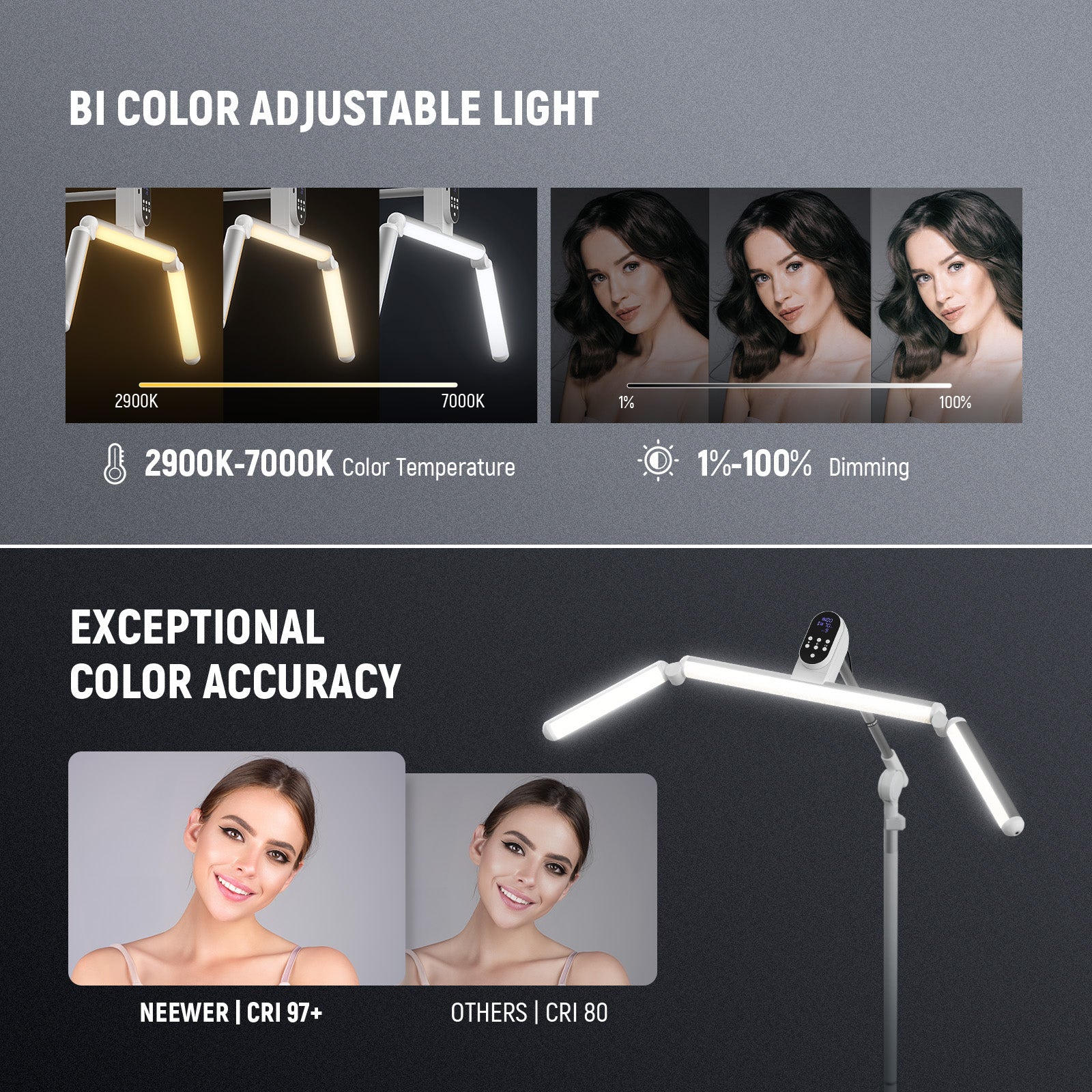 This tattoo lamp faithfully restores the authentic colors of your makeup or tattoo