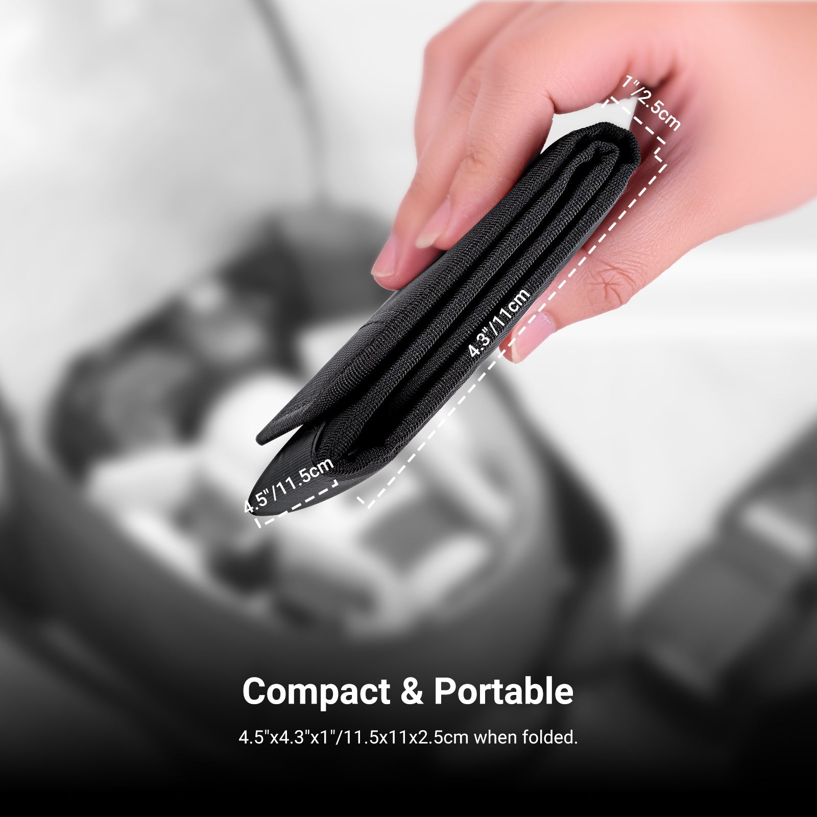 Measuring 11.5x11x2.5cm when folded, this travel friendly filter carry pouch can easily slide into your gear bag for transportation.