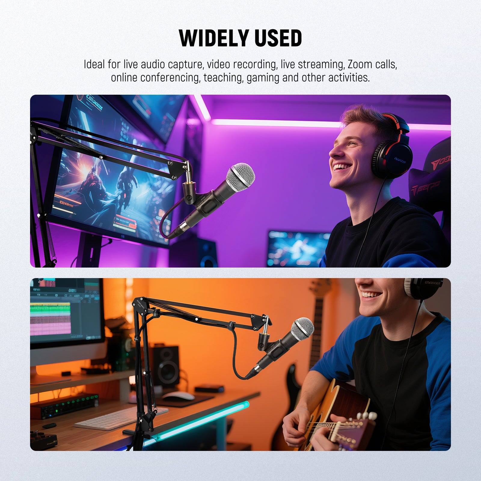 NEEWER MS019 Microphone Holder Accessories Kit is ideal for gaming and live streaming.