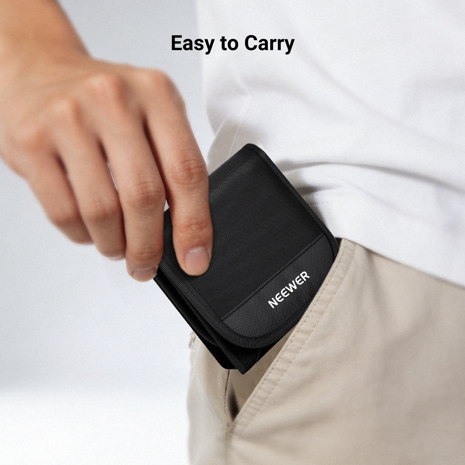 NEEWER PB15 Tri-fold Filter Case is easy to carry.