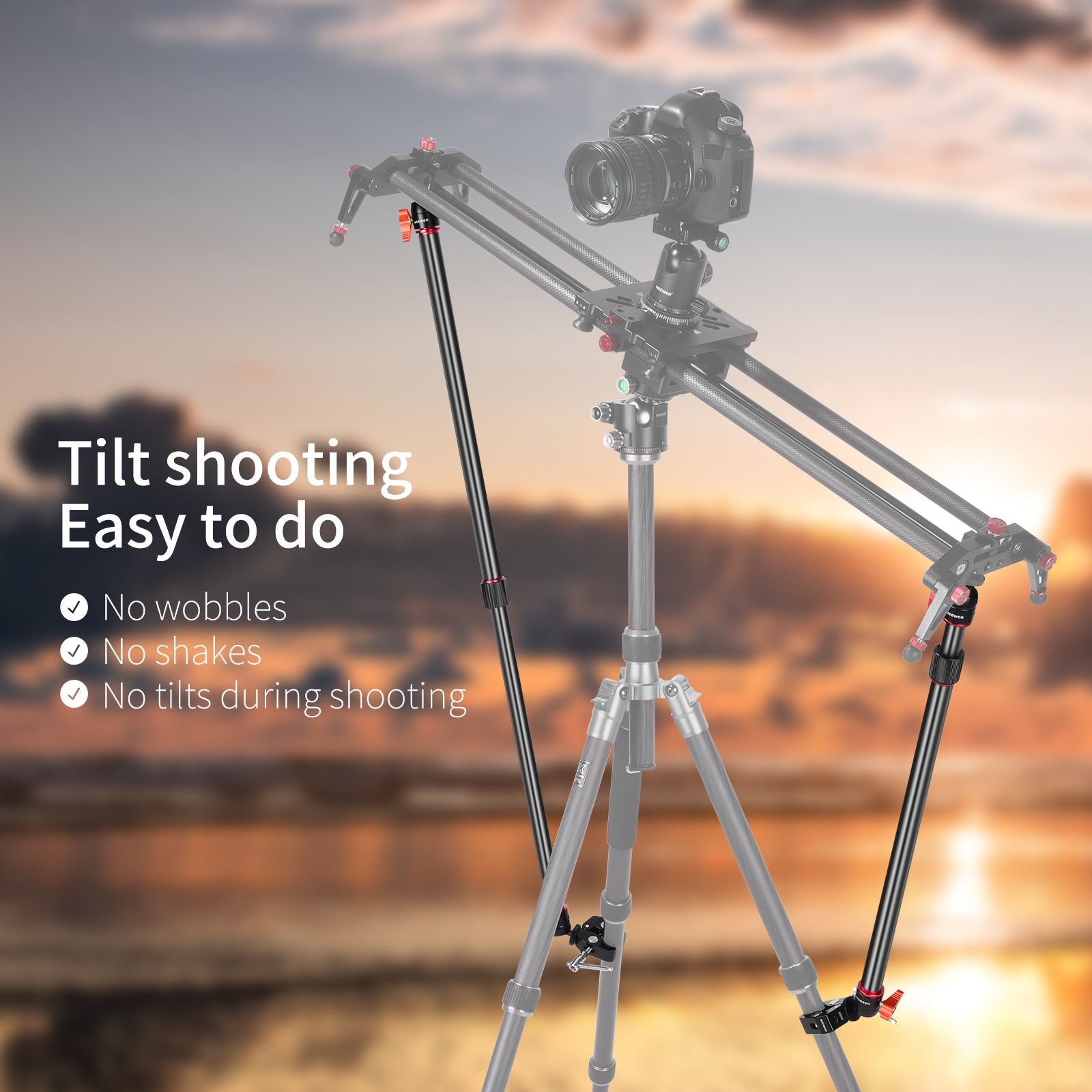 Neewer 2-Pack Camera Slider Support Arm Stabilizer