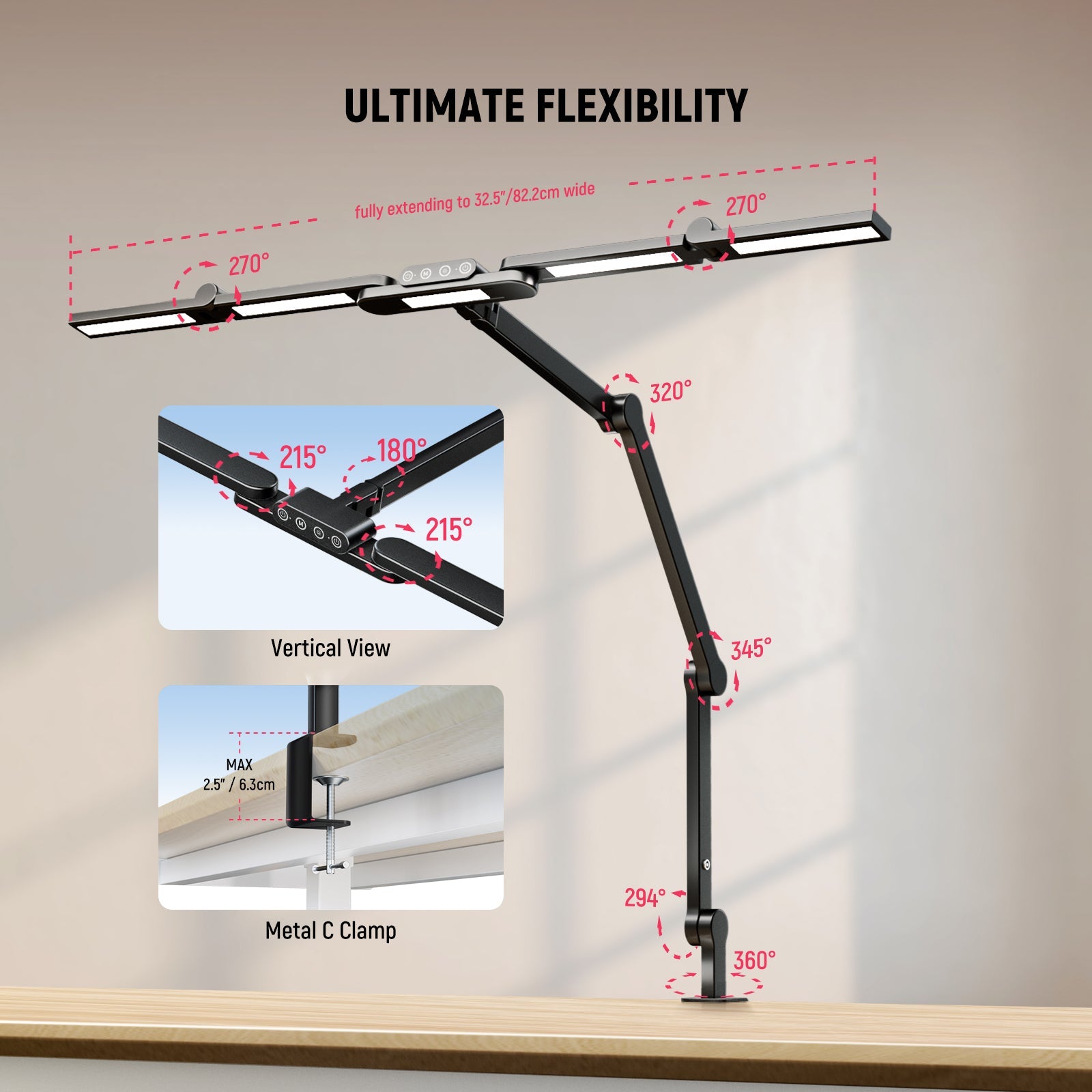 NEEWER DL01 Architect Desk Lamp offers ultimate flexibility.