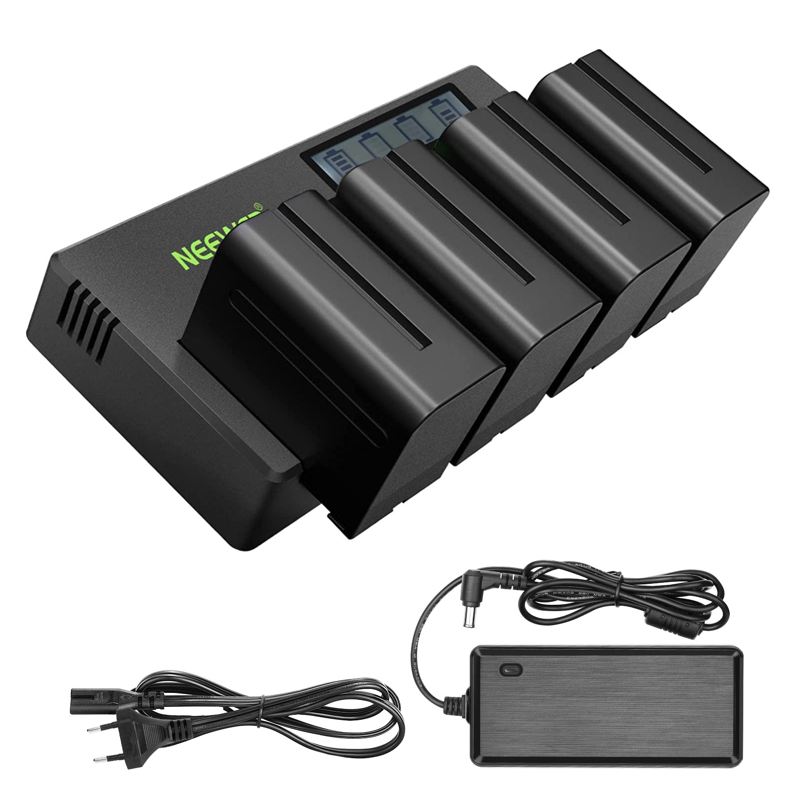 NEEWERSetde4BatteriesderemplacementetchargeurNP-F970CompatibleavecSony