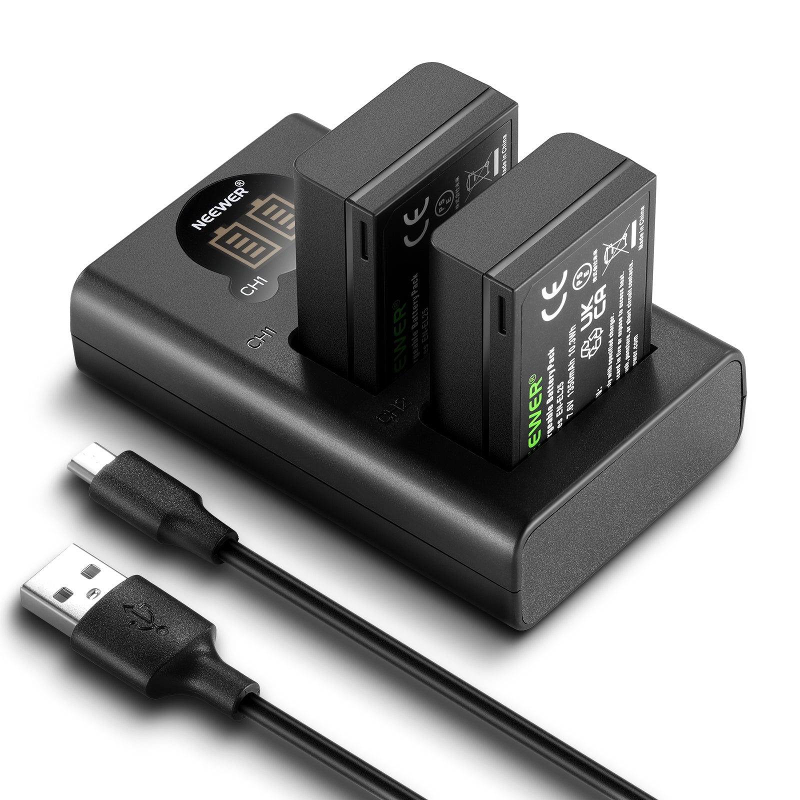 Pack de 3 Batteries de Rechange Hero 9 et Chargeur USB à 3 canaux