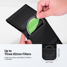 NEEWER PB15 Tri-fold Filter Case holds up to three round filters 37-82mm in diameter.