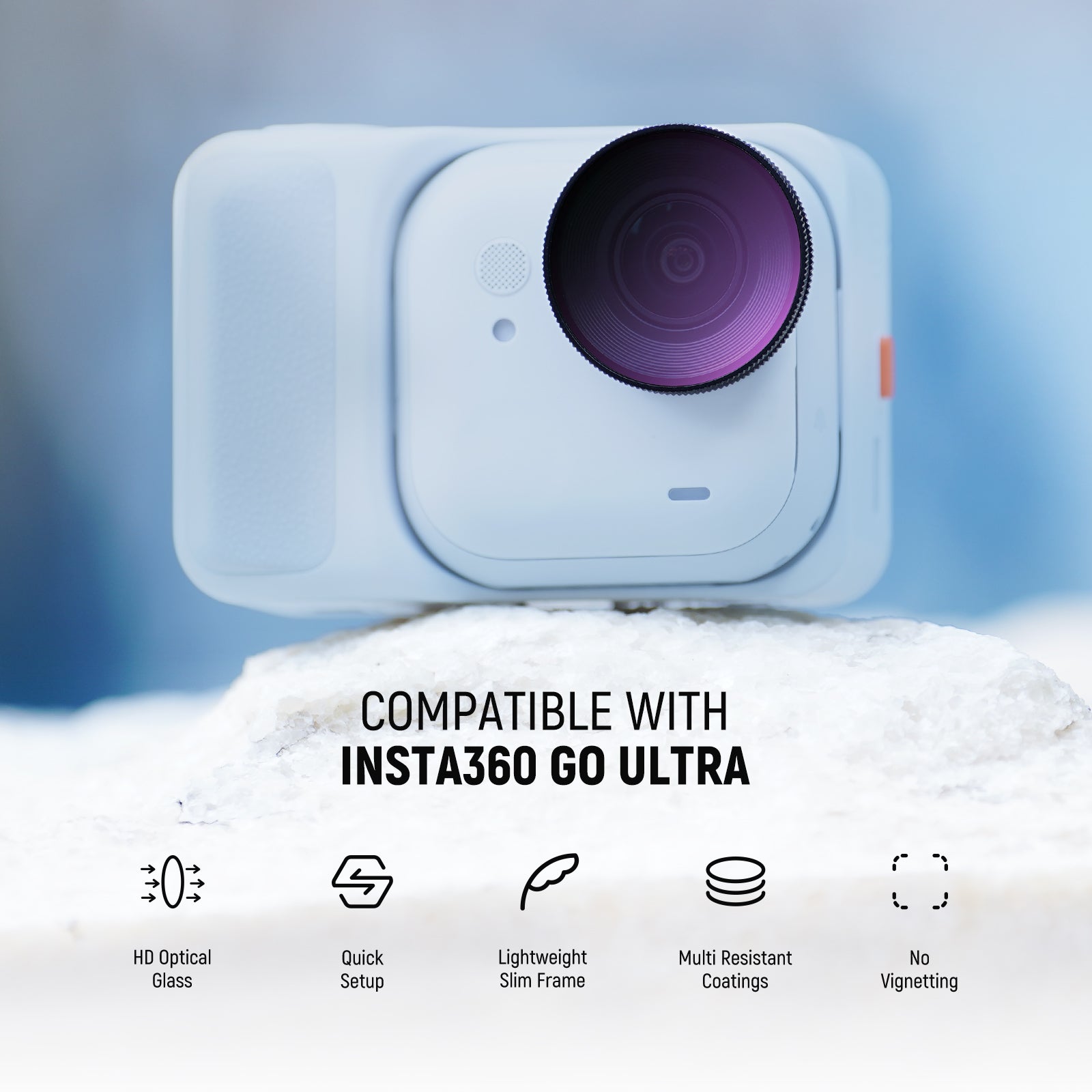 This NEEWER Filter Set is compatible with the Insta360 GO Ultra
