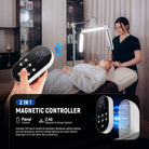 Wirelessly adjust lighting using the included 2.4G touch remote