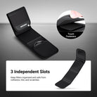 3 independent slots keep filters organized and safe from collisions, hits, and scratches.