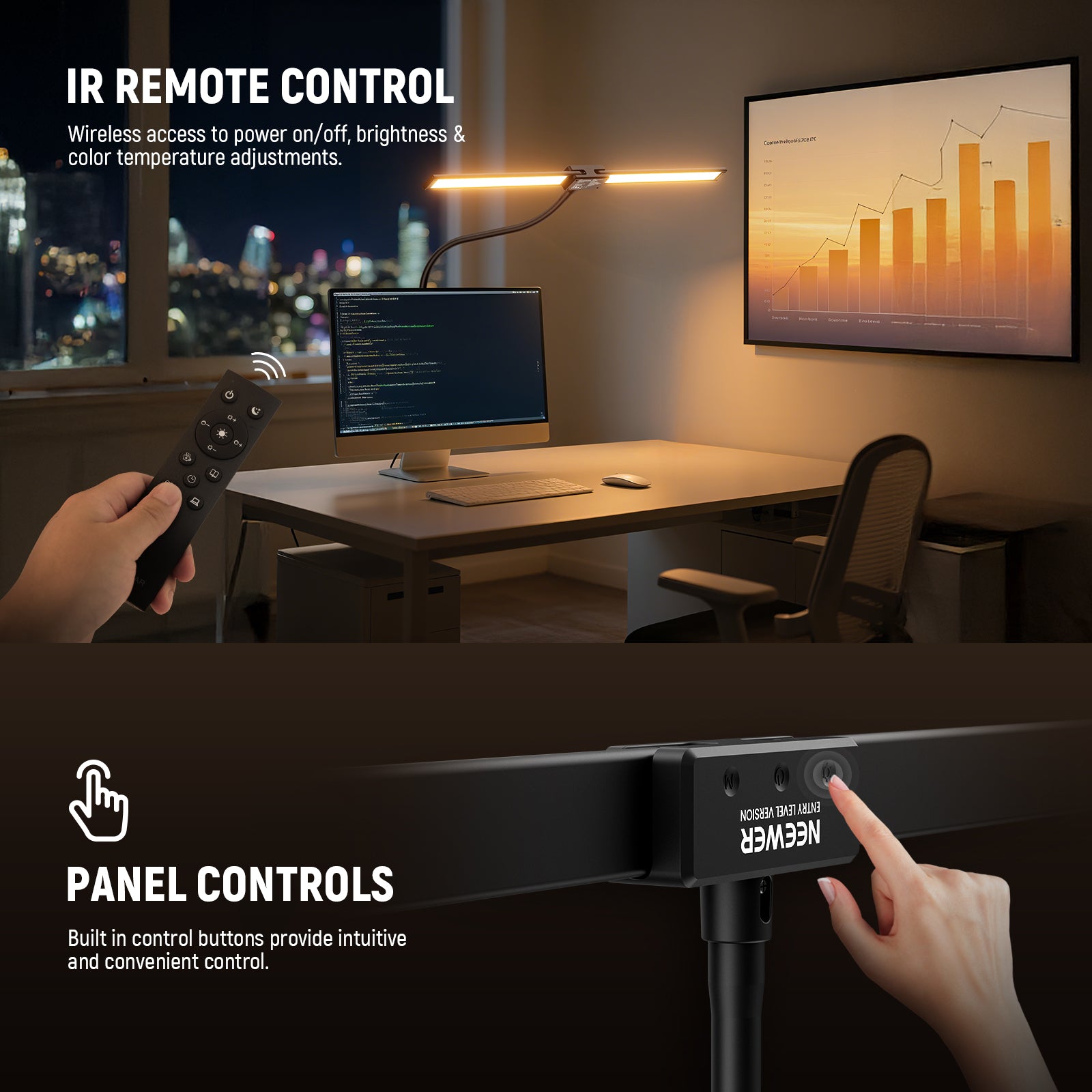 Methods for Controlling NEEWER N21 Dual Light Bar Desk Lamp