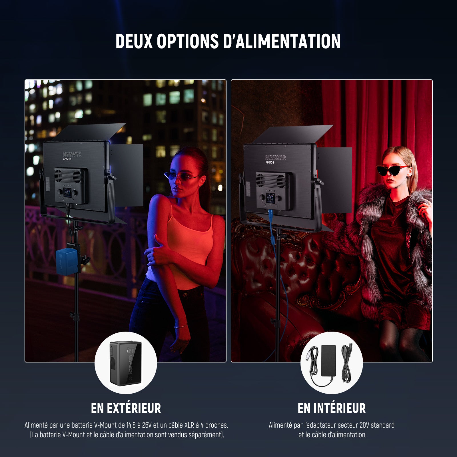 NEEWER AP150C 150W RGB LED Panel Video Light Kit - NEEWER – NEEWER.FR