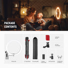 Package Contents of the NEEWER RP10-H Selfie Ring Light with Tripod Kit