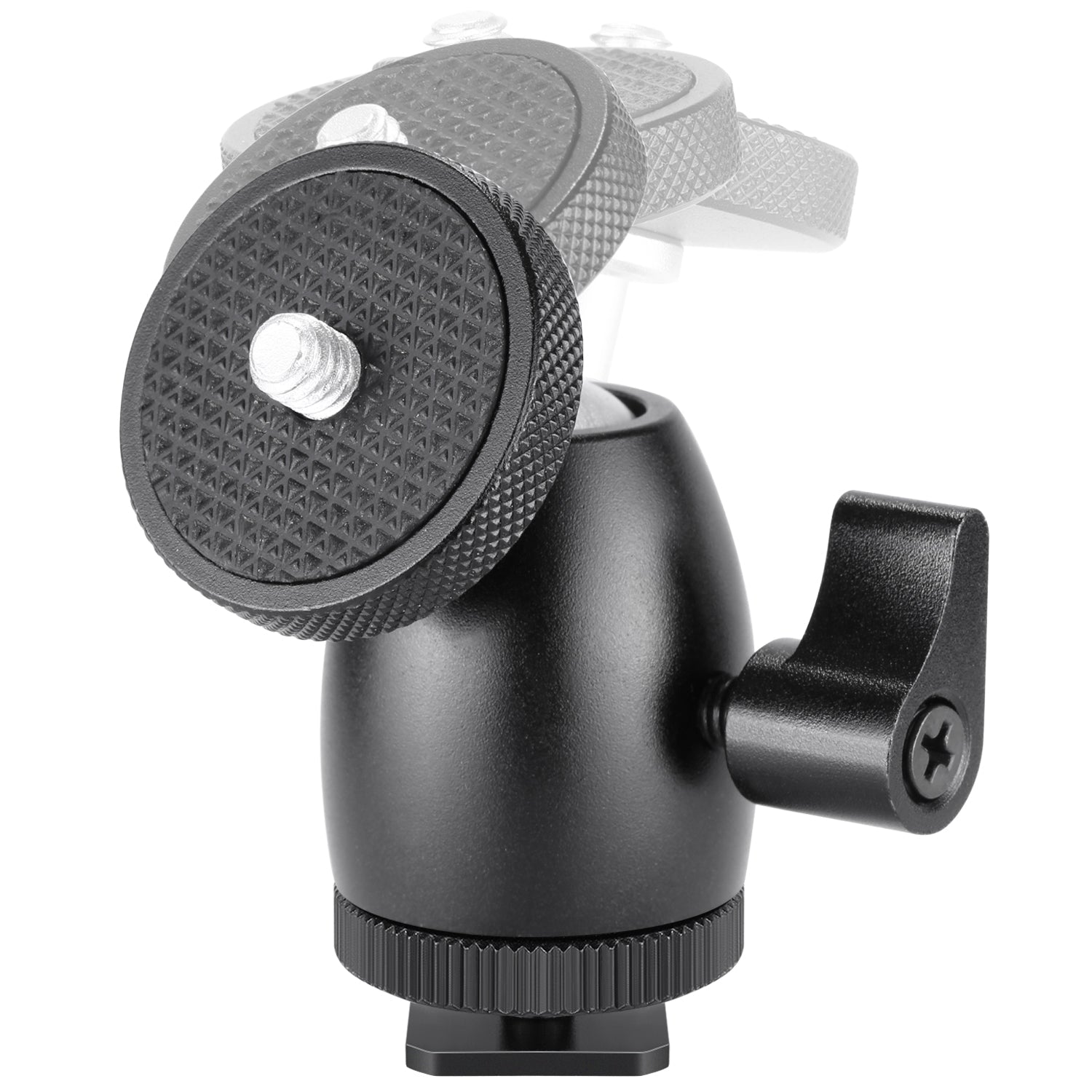 Neewer Mini Ball Head 1/4 inch Screw with Lock and Hot Shoe Mount Adapter