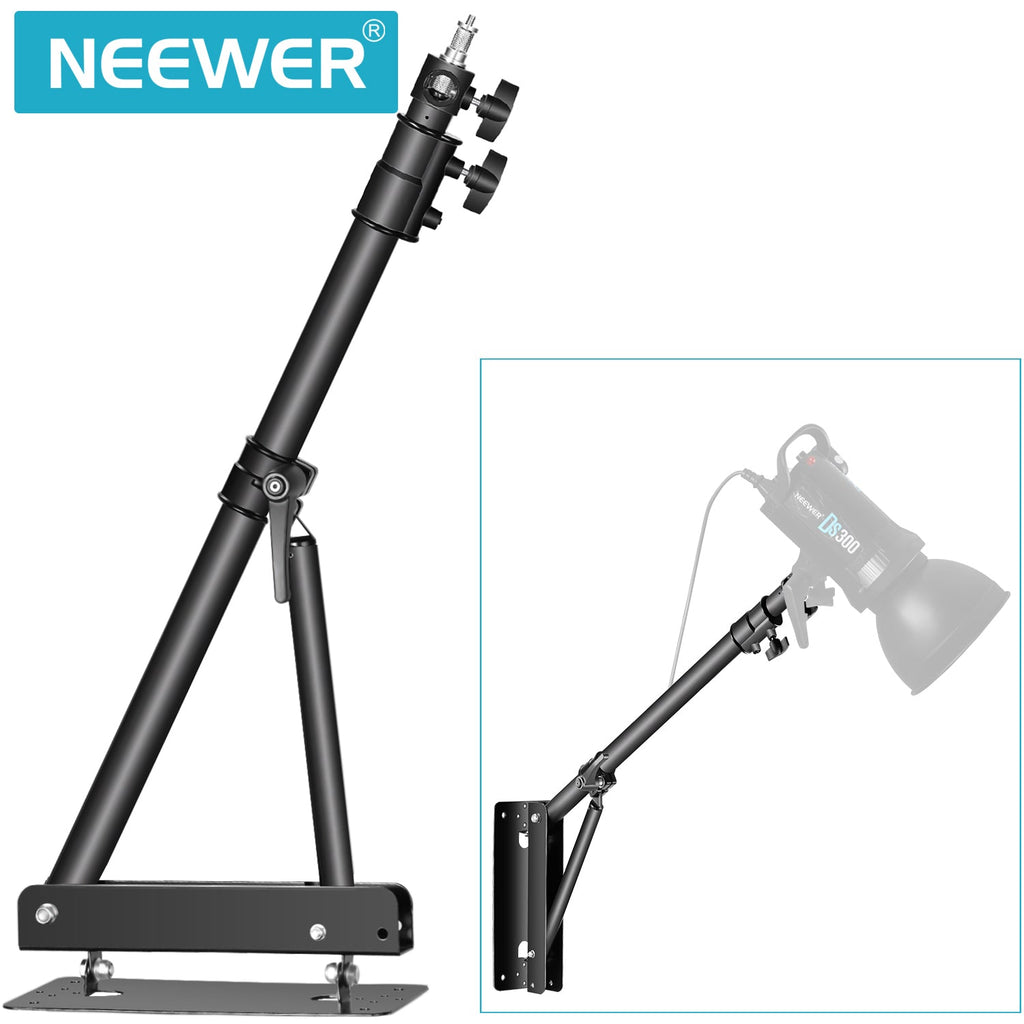 Neewer Wall Mounting Triangle Boom Arm, Support 180 Degree Rotation, Max Length 5.9 feet/180cm (Black)