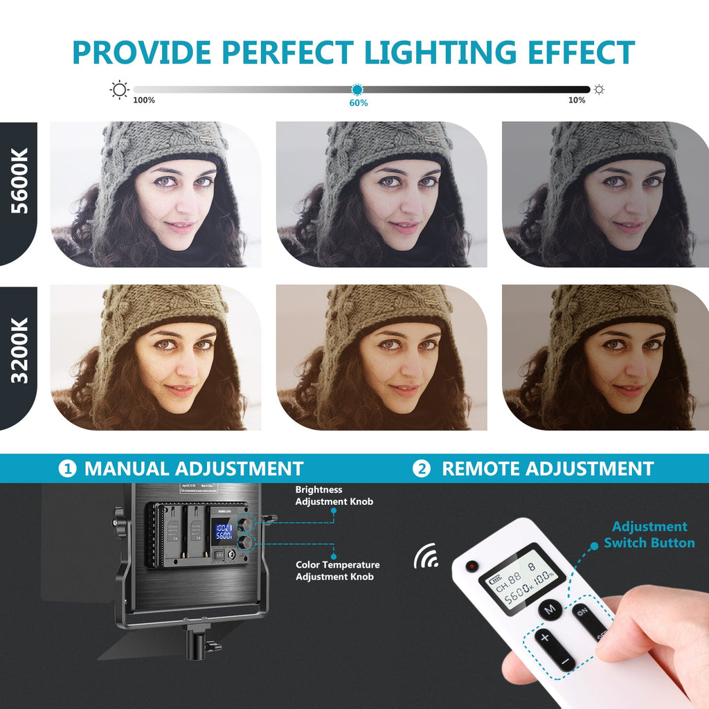 Neewer Advanced 2.4G 660 LED Video Light Photography Lighting Kit