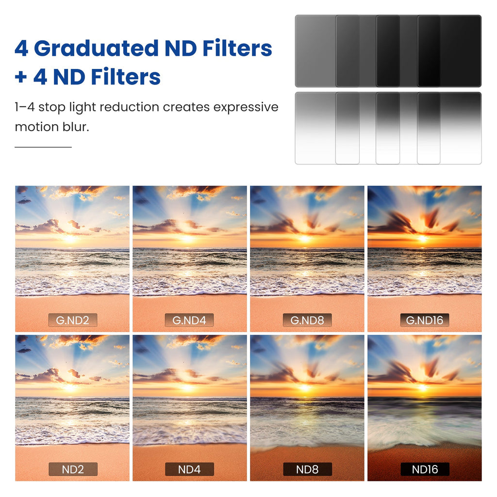 Neewer 24 PCS Square Resin ND Filter Graduated Full Color Filter Kit Compatible with Cokin P Series