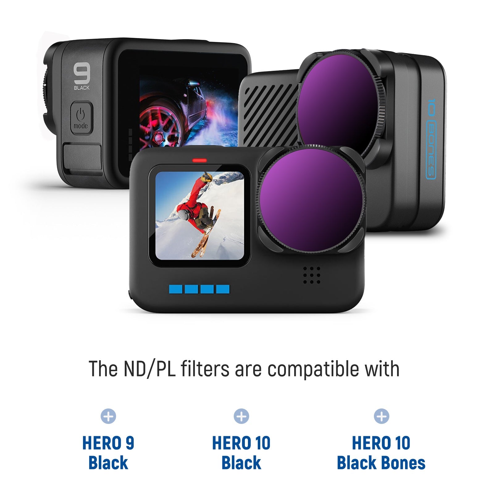 Ensemble d'accessoires pour GoPro Hero 11/10/9 Noir Boîtier de