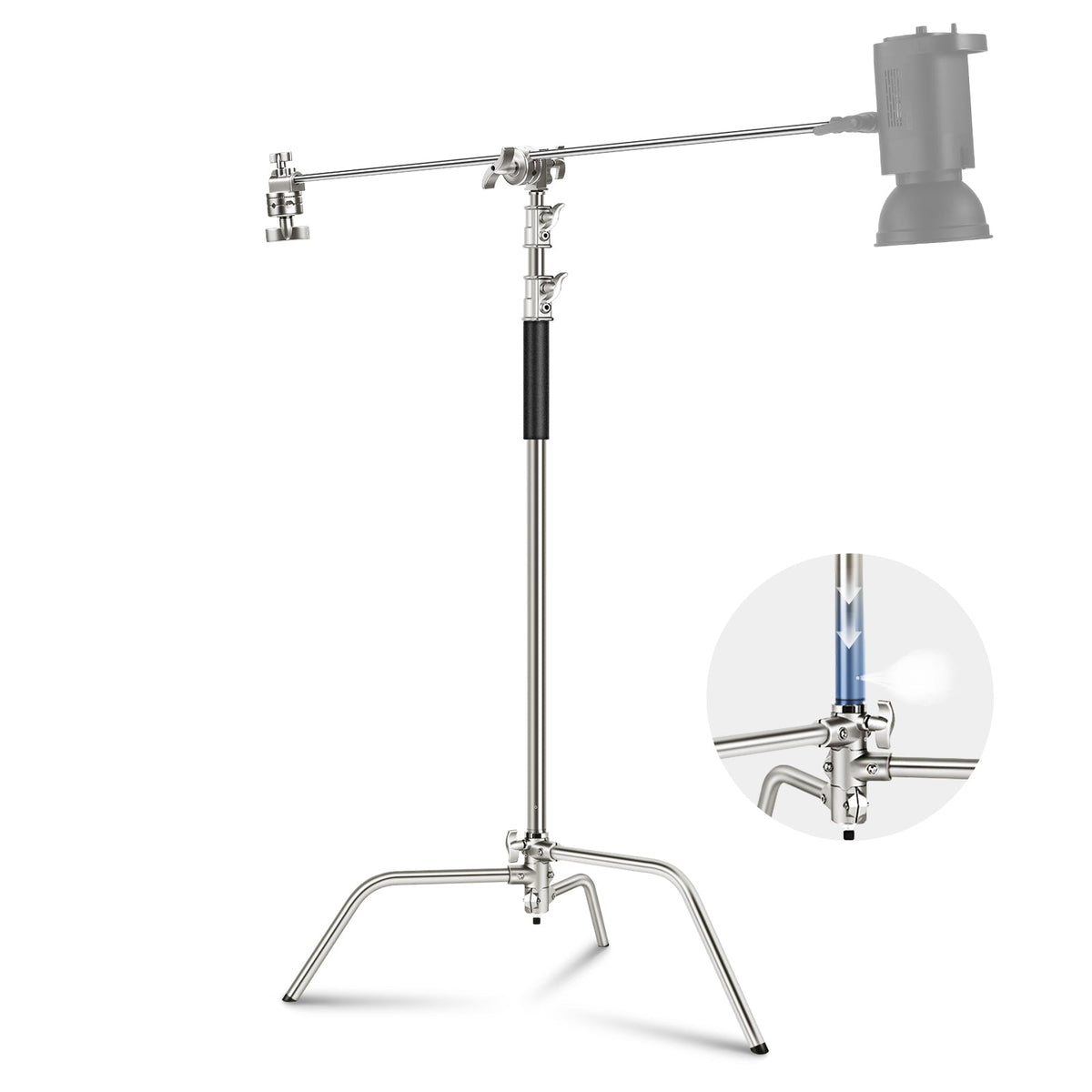 NEEWER 100% Stainless Steel C Stand with Boom Arm Pro - NEEWER
