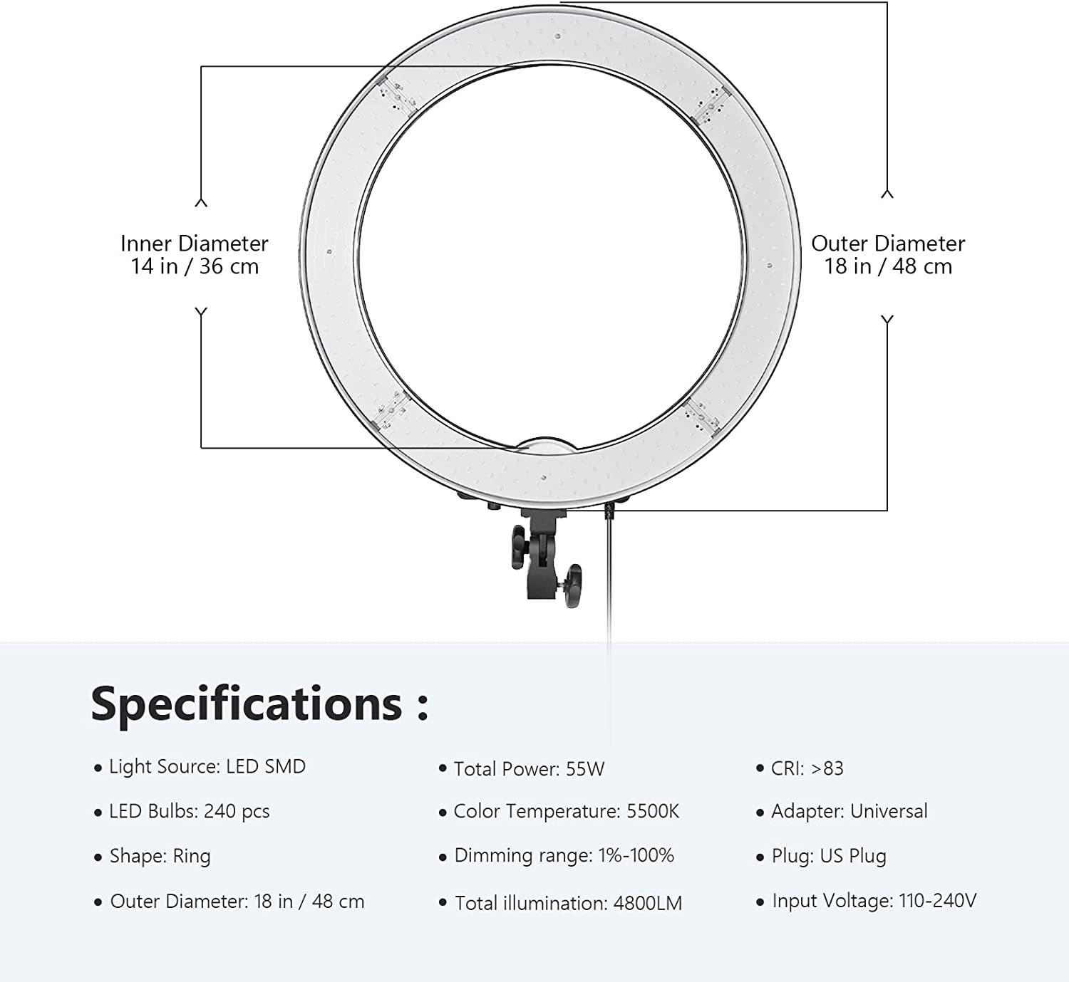 NEEWER Bras Flexible en Métal pour Ring Light – NEEWER.FR