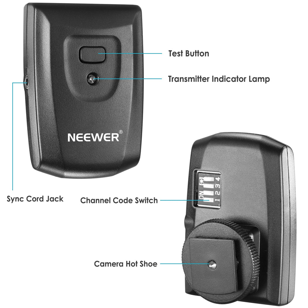 Neewer CT-16 16 Channels Wireless Radio Flash Speedlite Studio Trigger Set